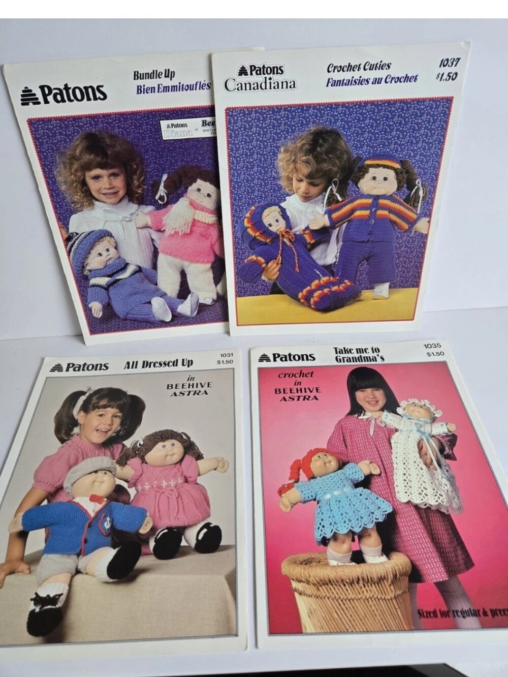 Cabbage Patch Kid Soft Doll Crochet Pattern Lot Vintage